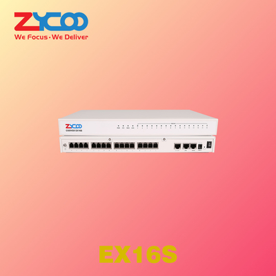 16 X RJ11 FXS Ip Analog Gateway 2 X 10 / 100Mbps مع كل امتداد IP