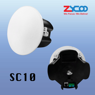 SC10 SIP ممكّن IP PA نظام مكبرات الصوت مكبرات صوت سقف داخلية مع دعم PoE 10W