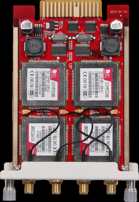 من خلال Asterisk 1.8x Voip Module 4 بطاقات SIM المجمعة داخليًا