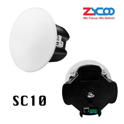 SIP ممكّن IP PA نظام مكبرات الصوت داخلي 10W مكبرات صوت سقف مدرسة مستشفى 100db